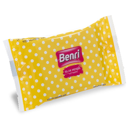Benri Mini Wet Pocket Wipes Set of 3
