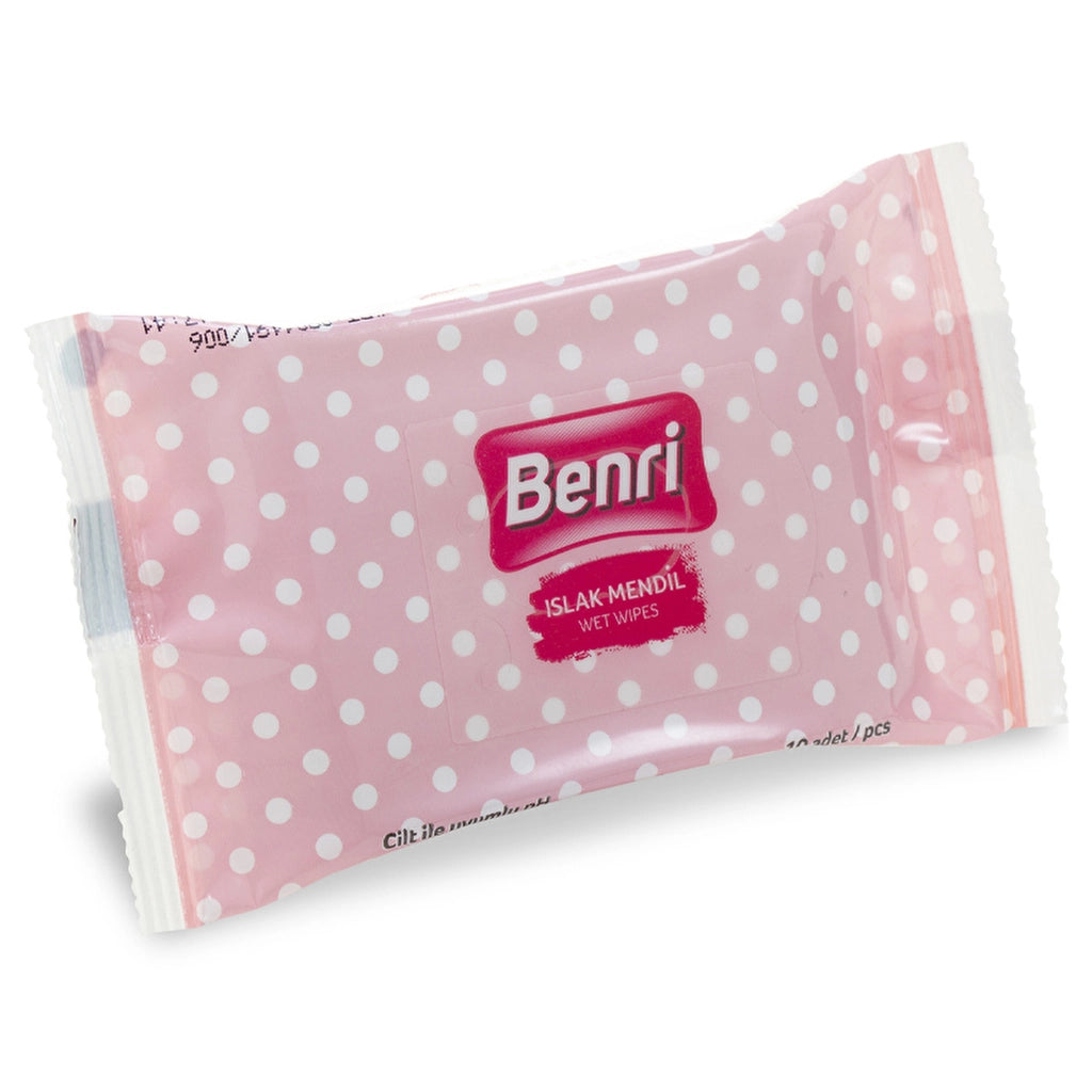 Benri Mini Wet Pocket Wipes Set of 3