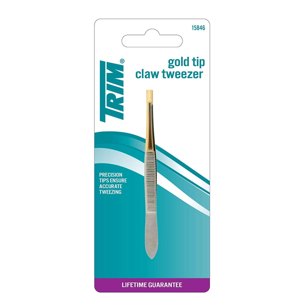 Trim Gold Flat Tip Tweezers
