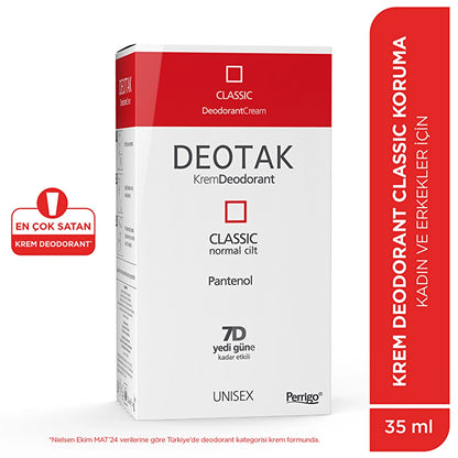 Deotak Unisex Cream Deodorant Classic 35 ml