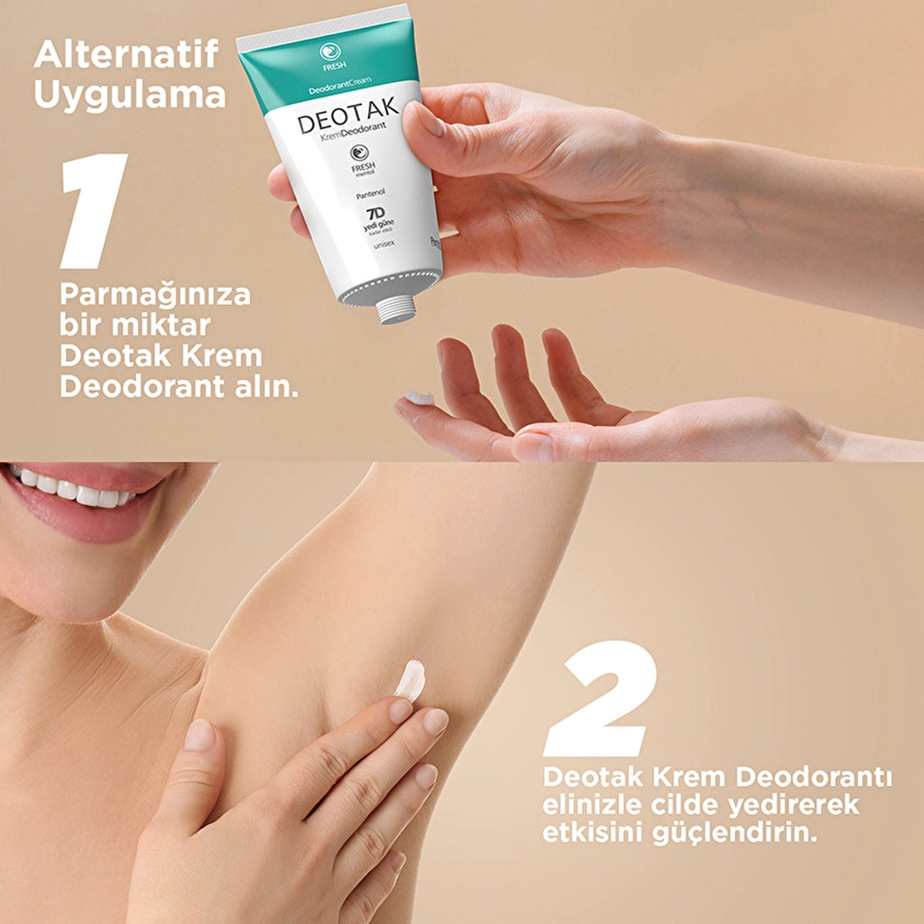 Deotak Unisex Cream Deodorant Fresh 35 ml