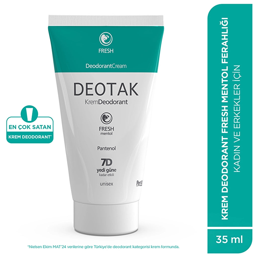 Deotak Unisex Cream Deodorant Fresh 35 ml