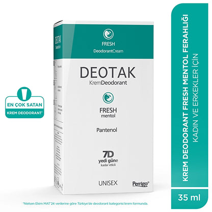 Deotak Unisex Cream Deodorant Fresh 35 ml