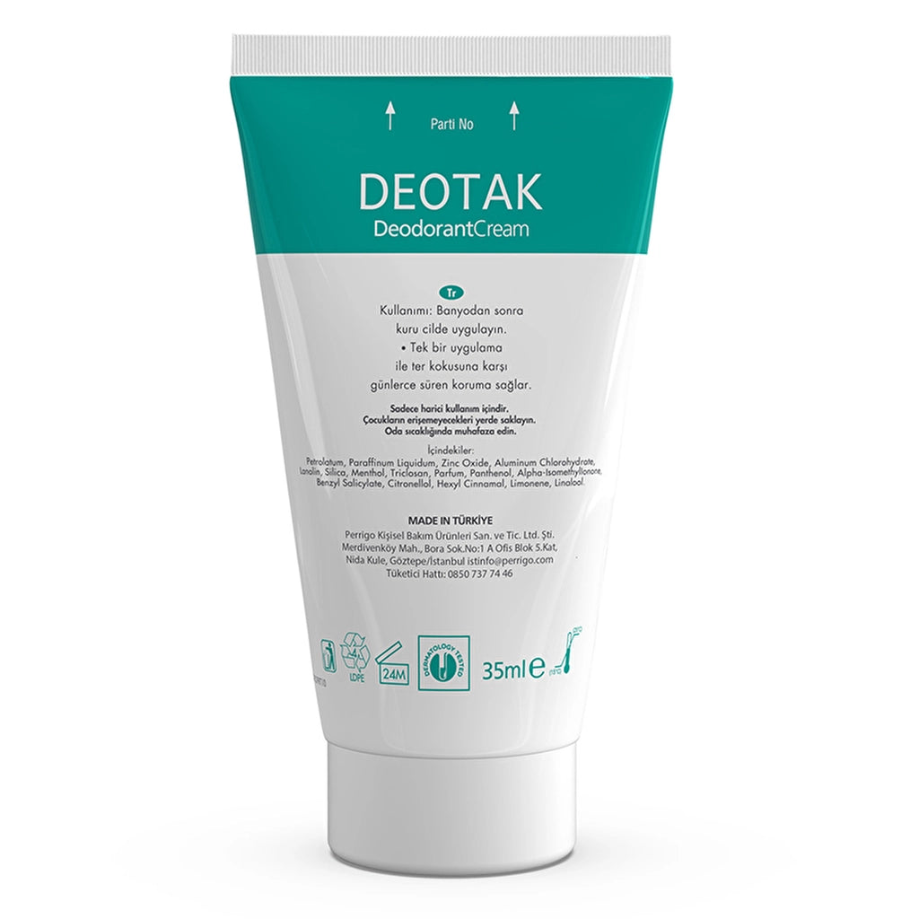 Deotak Unisex Cream Deodorant Fresh 35 ml