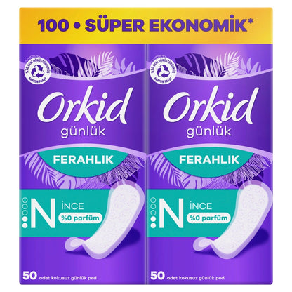 Orkid Daily Leaf Thin Daily Pads Ultra Thin 100 Pcs