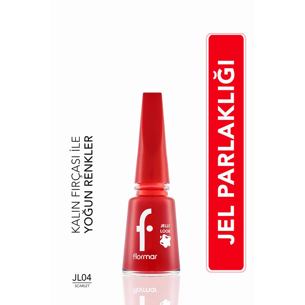 Flormar Jelly Look Intensely Pigmented and Gel Look Nail Polish JL38 Sangria