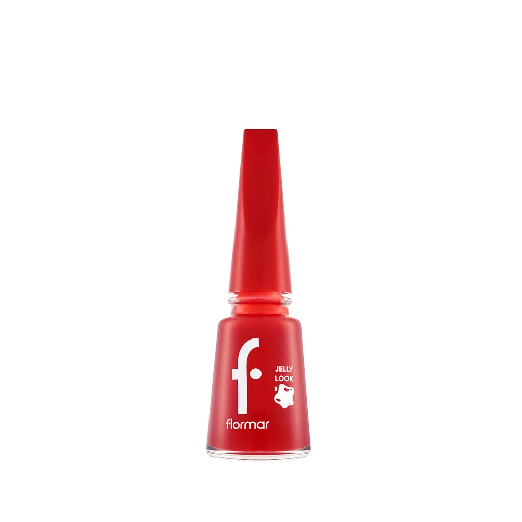 Flormar Jelly Look Intensely Pigmented and Gel-Look Nail Polish JL04 Scarlet