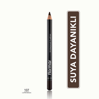Flormar Waterproof and Intensely Pigmented Matte Eye Pencil 107 Copper Brown