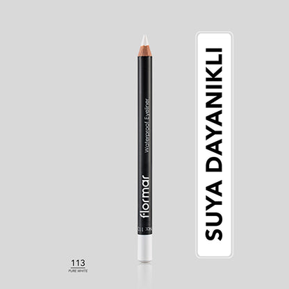 Flormar Waterproof and Intensely Pigmented Matte Eye Pencil 114 Blue Sky
