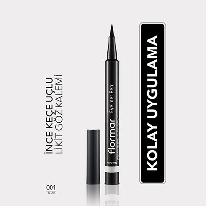 Flormar Intensely Pigmented and Felt Tip Matte Pencil Eyeliner 001 Black