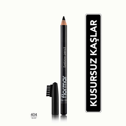 Flormar Eyebrow Pencil with Soft Tip and Diffusion Brush 405 Bitter Brown