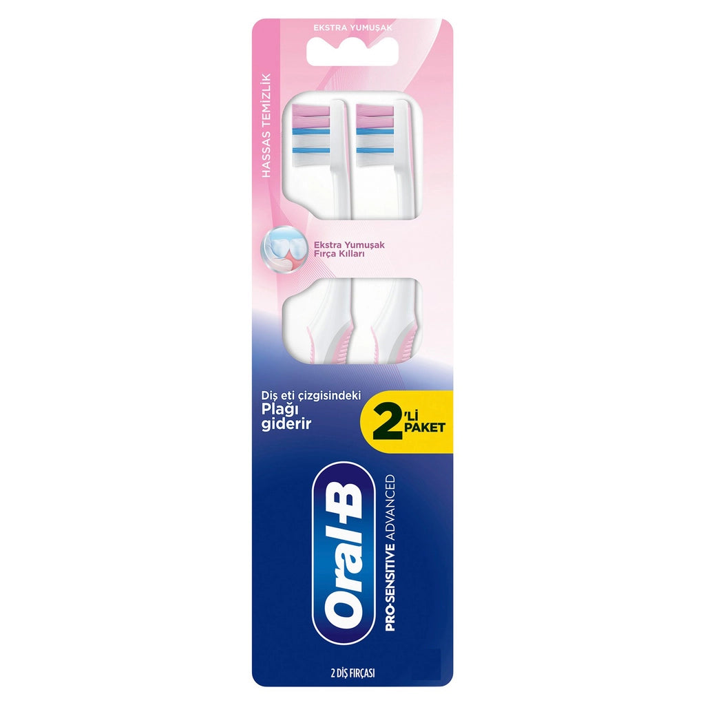 Oral-B Pro-Sensitive Advanced Sensitive Cleaning Toothbrush Extra 1+1 (Soft)