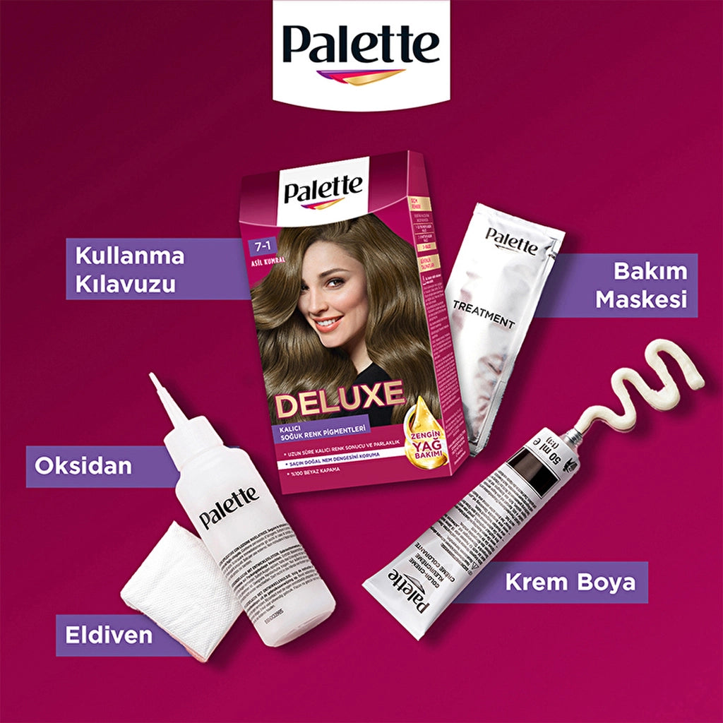 Palette Deluxe Intense Colors Hair Dye 7-1 Noble Auburn