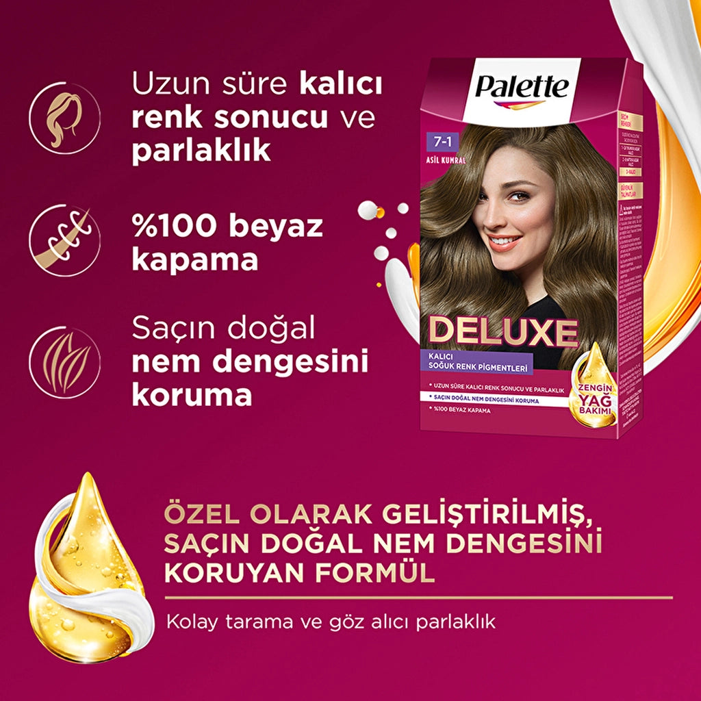 Palette Deluxe Intense Colors Hair Dye 7-1 Noble Auburn