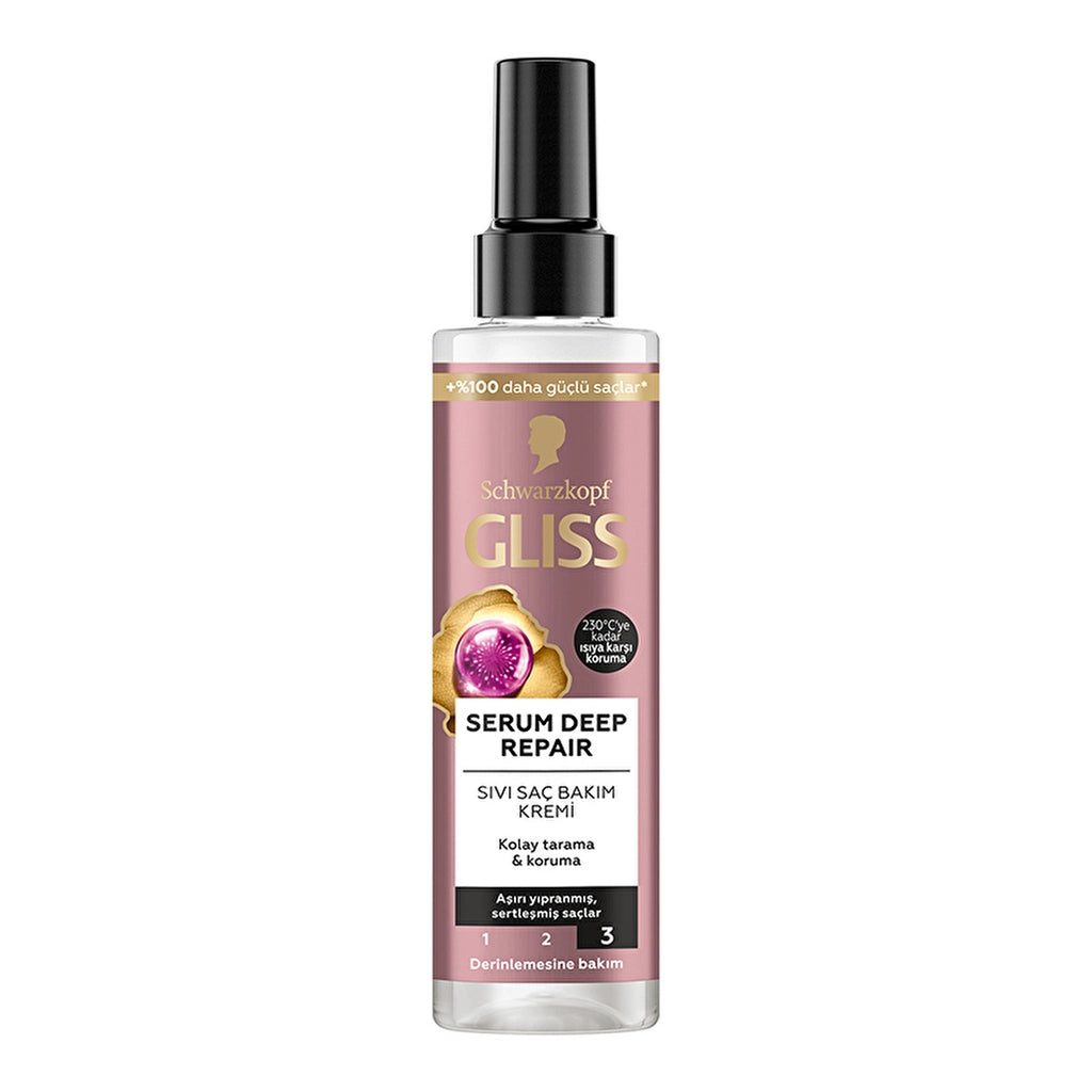 Gliss Serum Deep Repair Repair Liquid Hair Care Cream - with Protein Complex and Indian Fig 200 ml