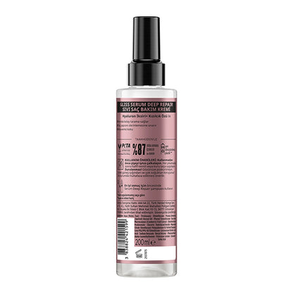 Gliss Serum Deep Repair Repair Liquid Hair Care Cream - with Protein Complex and Indian Fig 200 ml