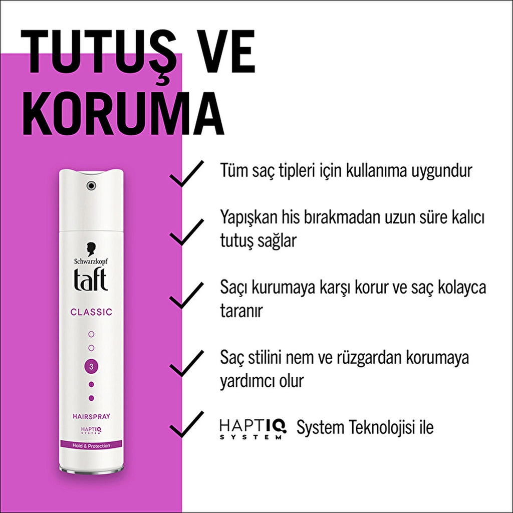 Taft Classic Extra Strong Hair Spray 250 ml