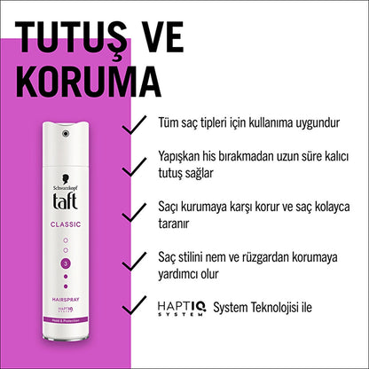 Taft Classic Extra Strong Hair Spray 250 ml