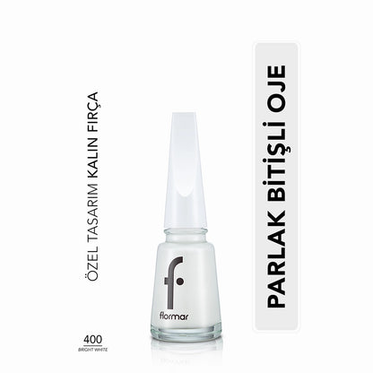 Flormar Nail Enamel Intensely Pigmented Nail Polish 310 Snow White
