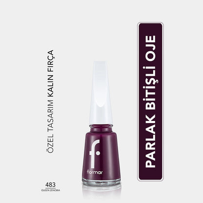 Flormar Nail Enamel Intensely Pigmented Nail Polish 492 Eggplant
