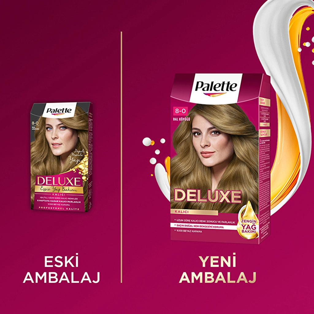 Palette Deluxe Hair Dye 8-0 Honey Foam