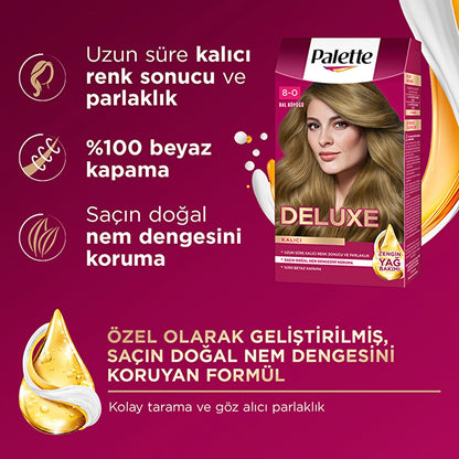 Palette Deluxe Hair Dye 8-0 Honey Foam