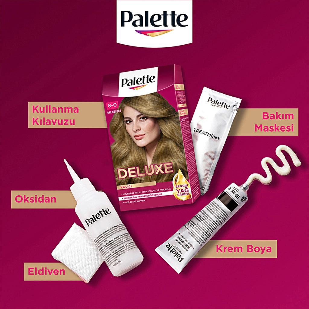 Palette Deluxe Hair Dye 8-0 Honey Foam