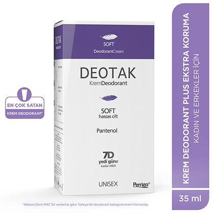 Deotak Unisex Cream Deodorant Soft 35 ml