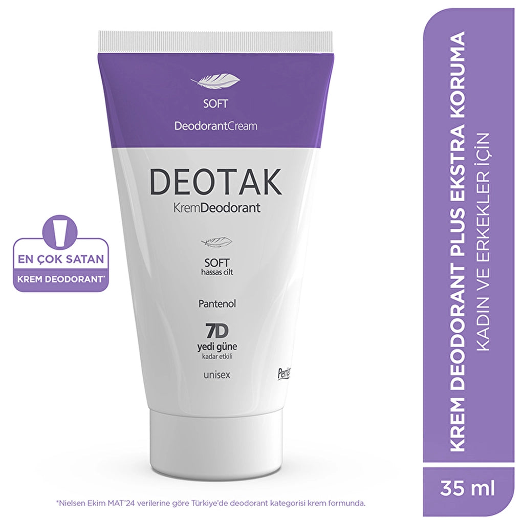 Deotak Unisex Cream Deodorant Soft 35 ml
