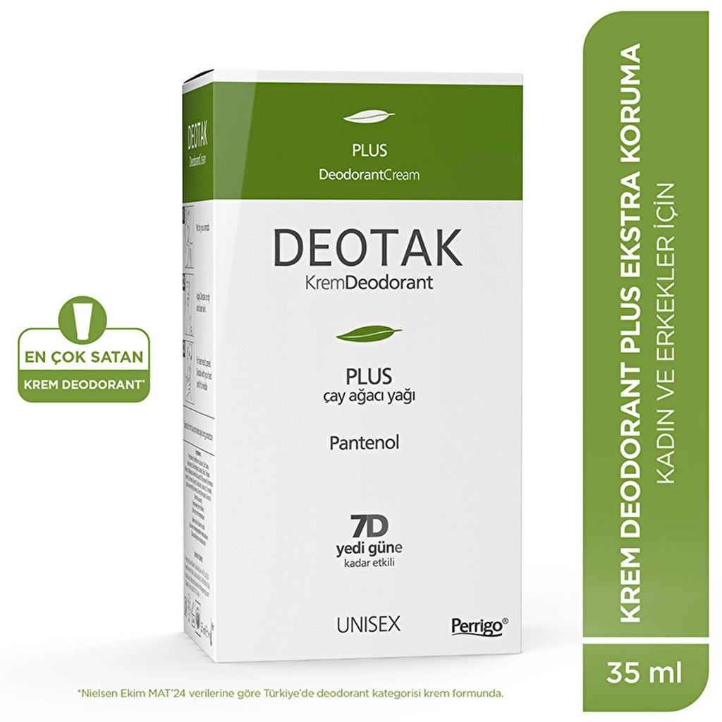 Deotak Unisex Cream Deodorant Plus 35 ml