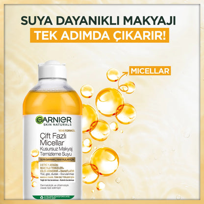 Garnier Dual Phase Micellar Perfect Makeup Cleansing Water 400 ml