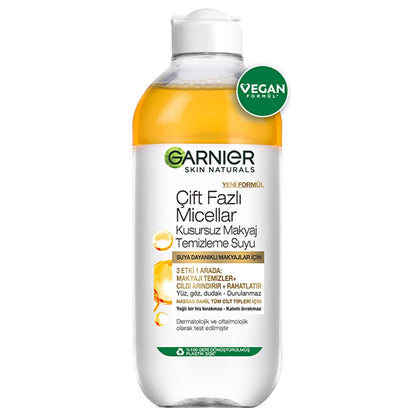 Garnier Dual Phase Micellar Perfect Makeup Cleansing Water 400 ml