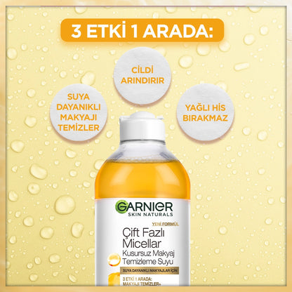 Garnier Dual Phase Micellar Perfect Makeup Cleansing Water 400 ml
