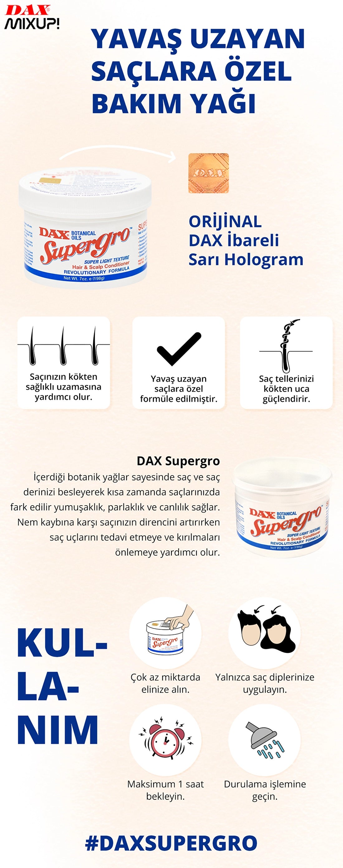 Dax Supergro Hair Care Oil 198 gr