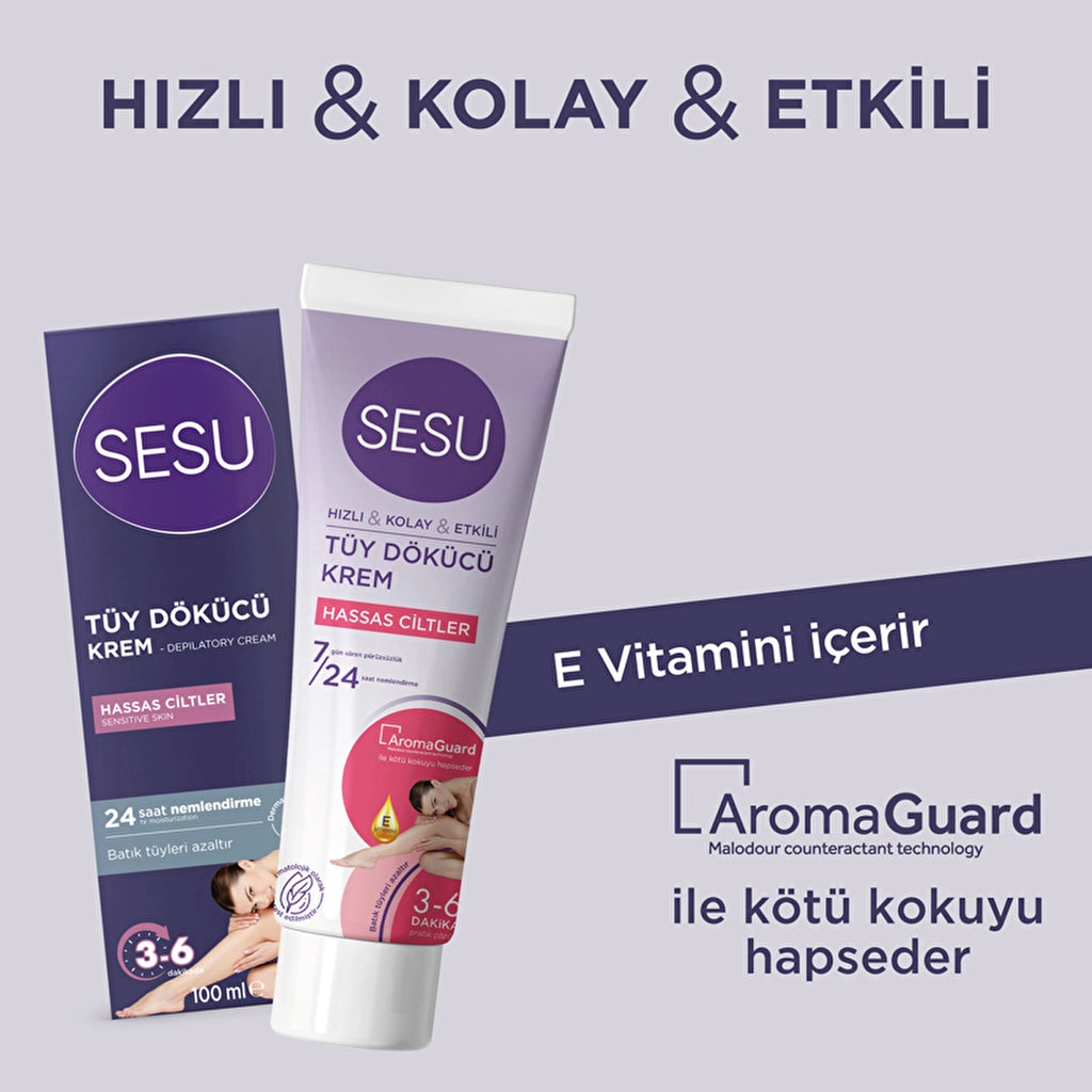 Sesu Depilatory Cream Sensitive Skin 100 ml