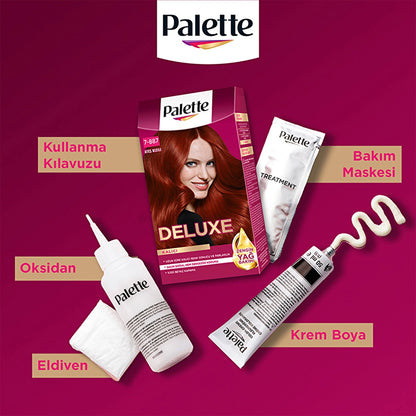 Palette Deluxe Intense Colors Hair Dye 7-887 Fire Red