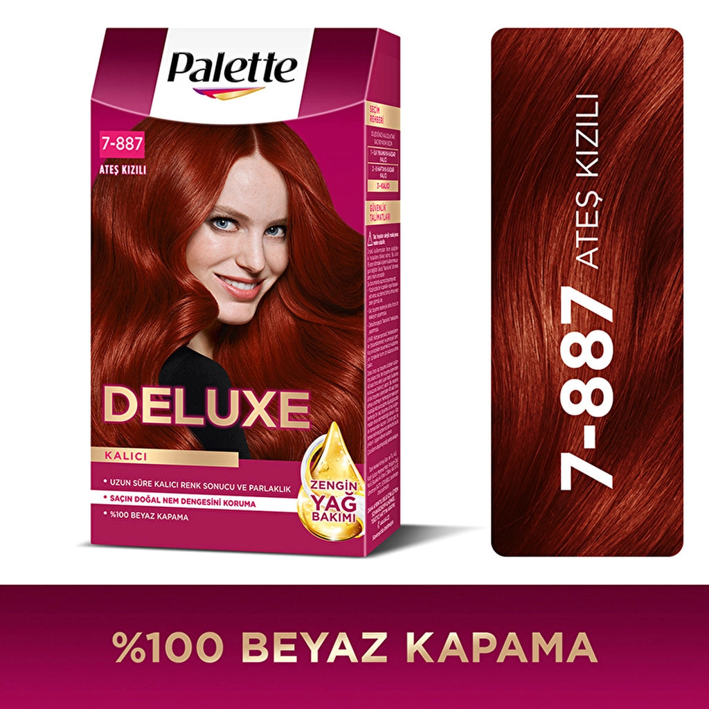 Palette Deluxe Intense Colors Hair Dye 7-887 Fire Red