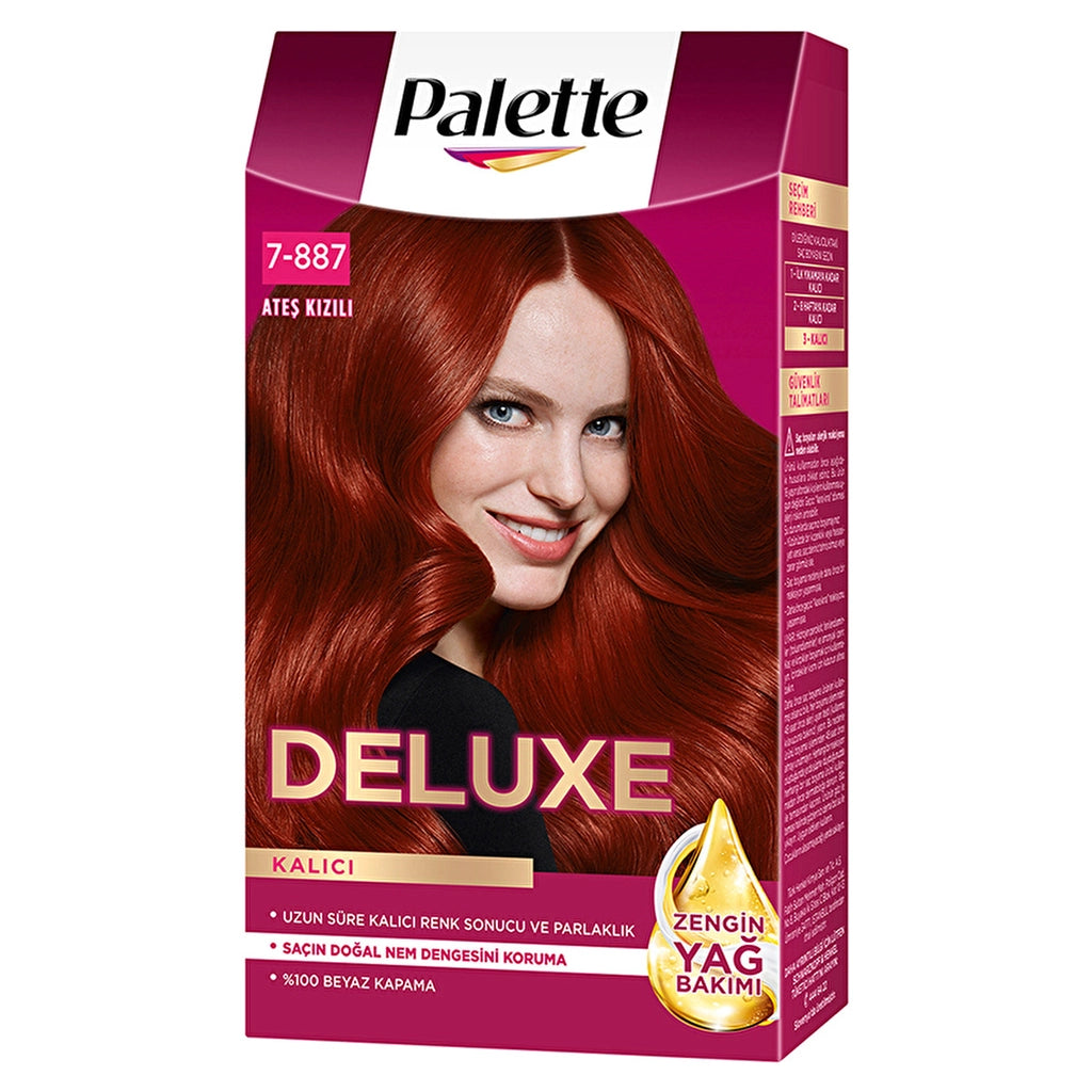 Palette Deluxe Intense Colors Hair Dye 7-887 Fire Red