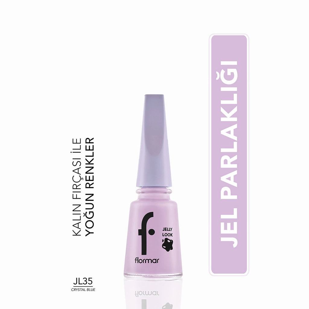 Flormar Jelly Look Intensely Pigmented and Gel Look Nail Polish JL58 Milky