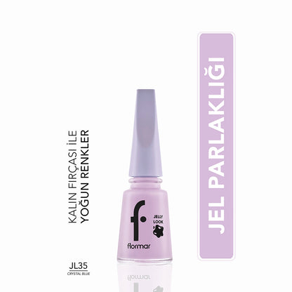 Flormar Jelly Look Intensely Pigmented and Gel Look Nail Polish JL58 Milky