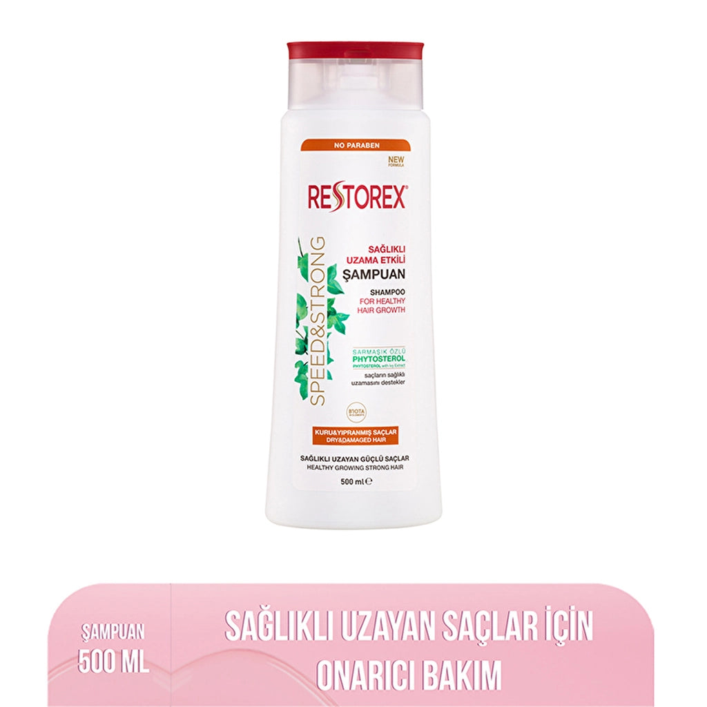 Restorex Hair Care Shampoo for Dry and Damaged Hair with Growth Effect 500 ml