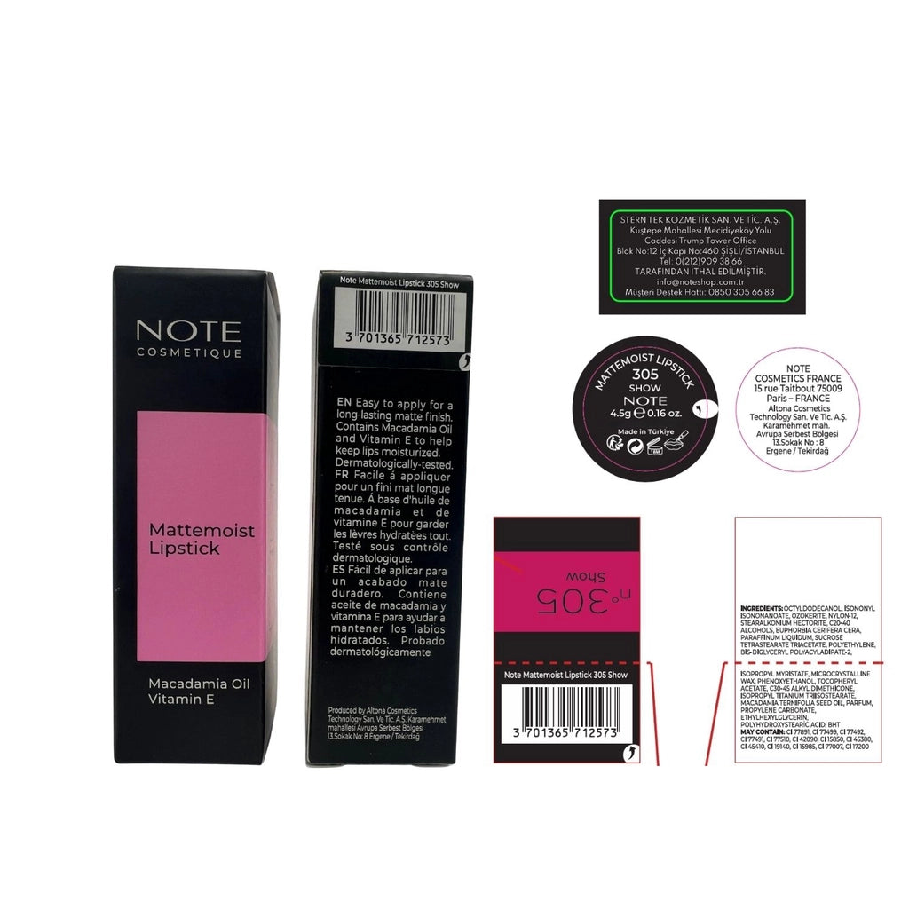 Note Mattemoist Lipstick Lipstick 305 Show