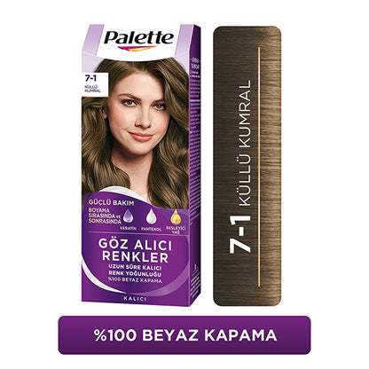 Palette Eye-Catching Colors Hair Dye 7-1 Ashy Auburn
