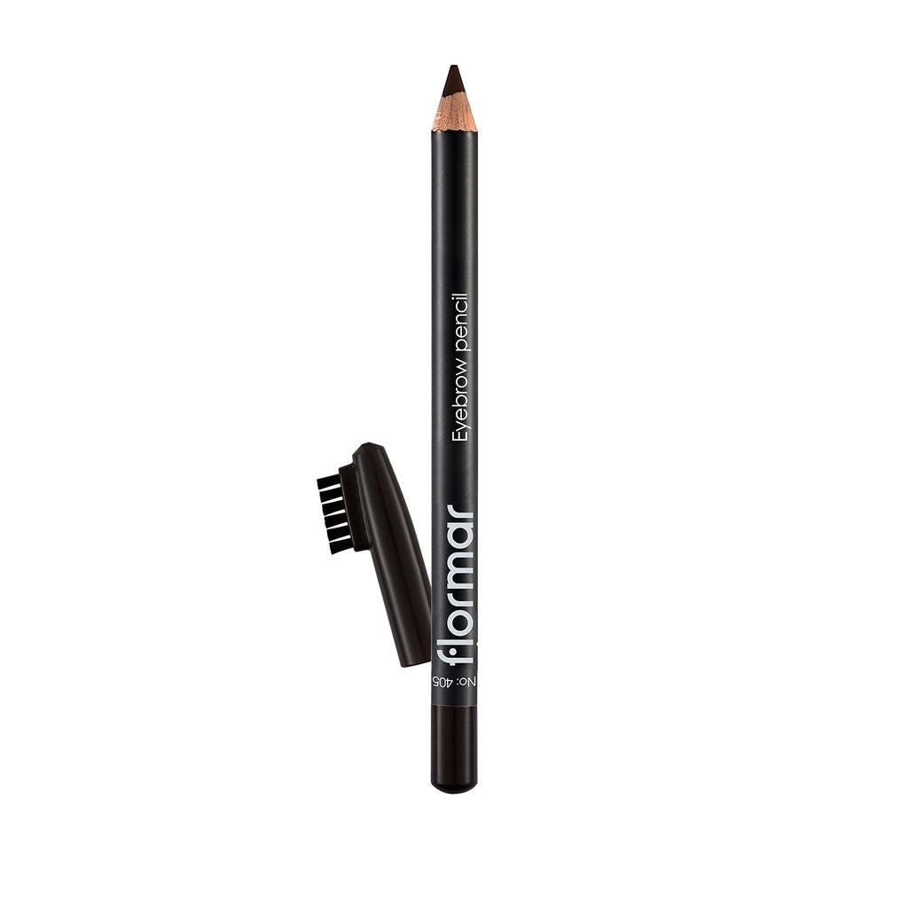 Flormar Eyebrow Pencil with Soft Tip and Diffusion Brush 405 Bitter Brown