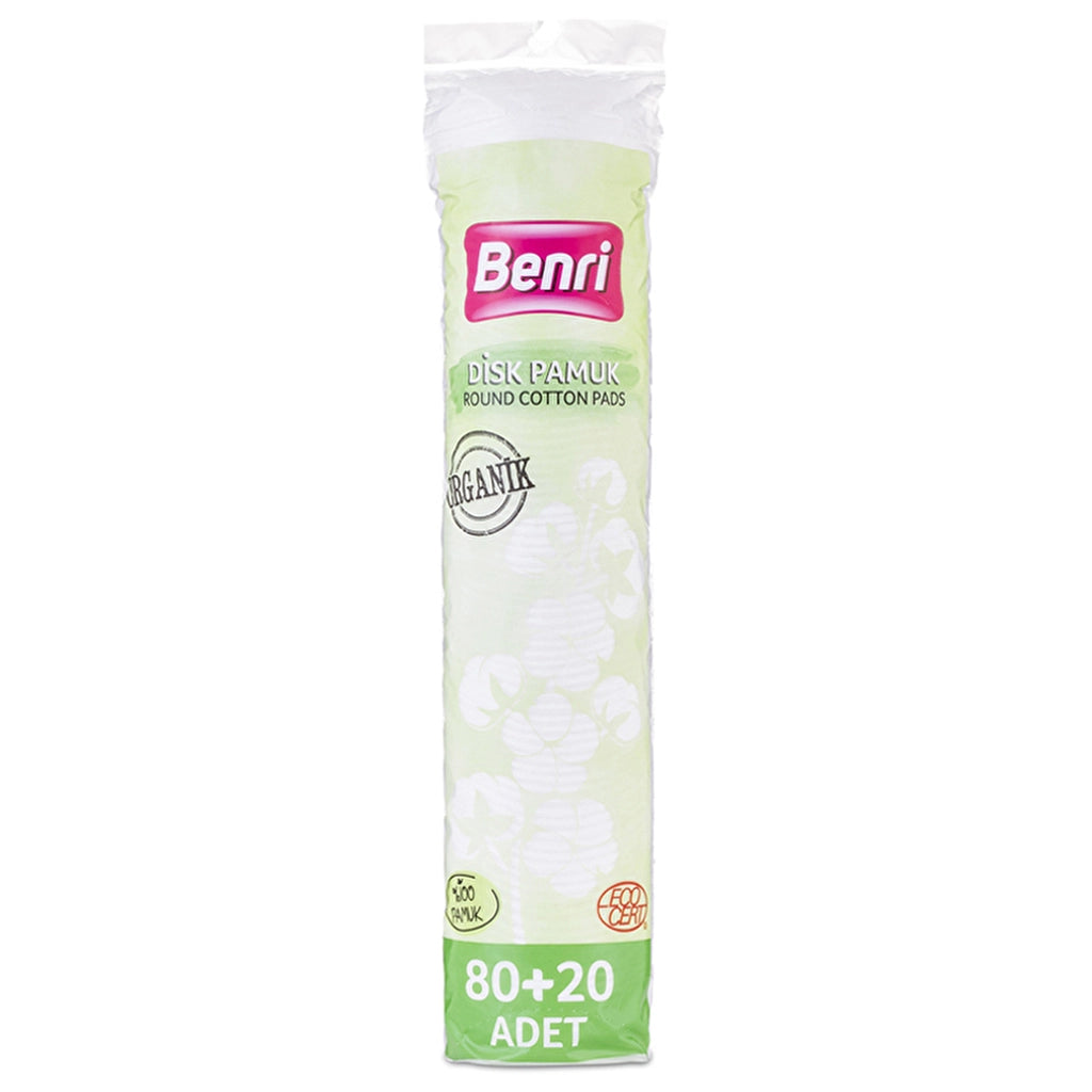 Benri Organic Makeup Remover Cotton 80+20 Pieces