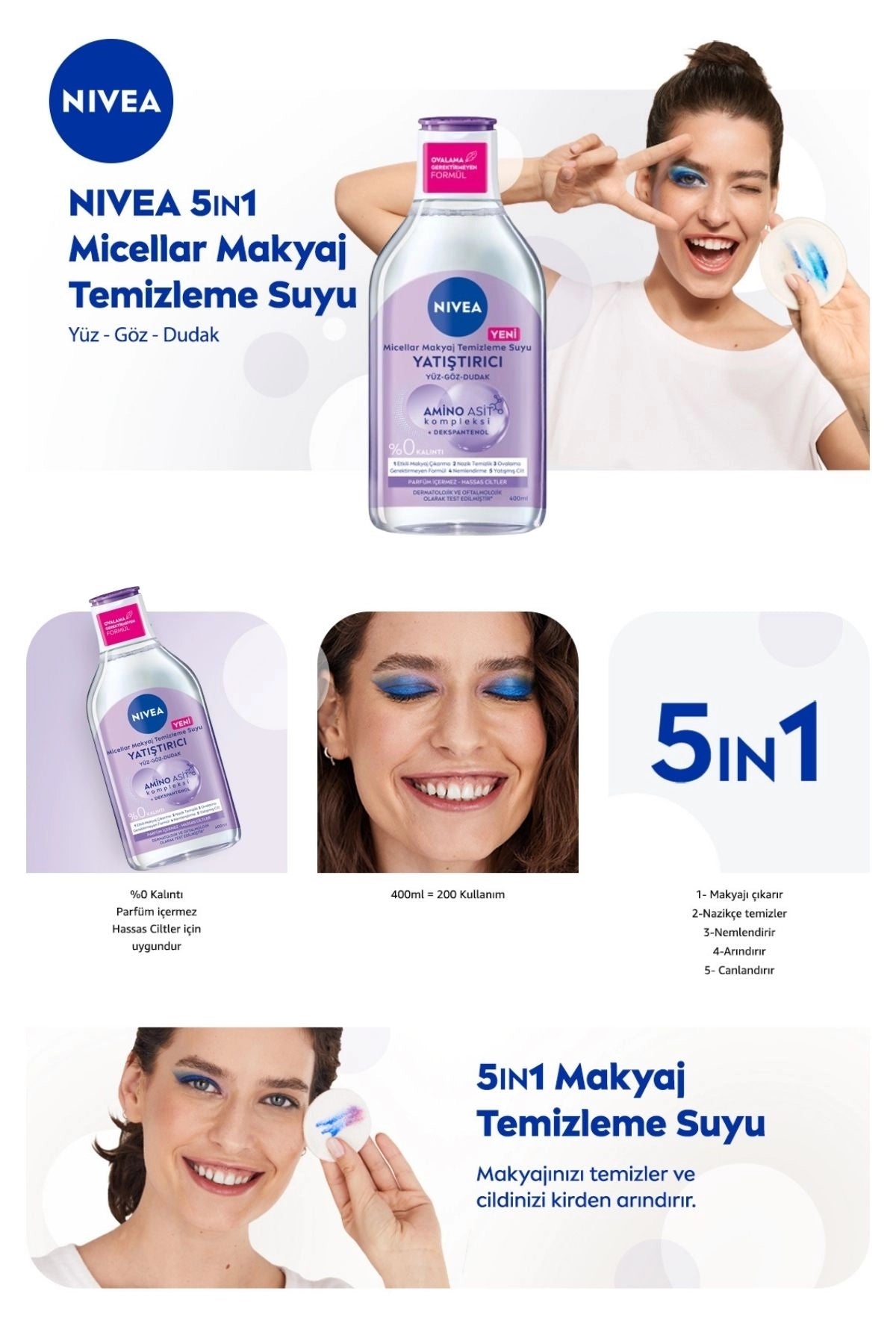 Nivea Micellar Make-up Cleansing Water Soothing 400 ml
