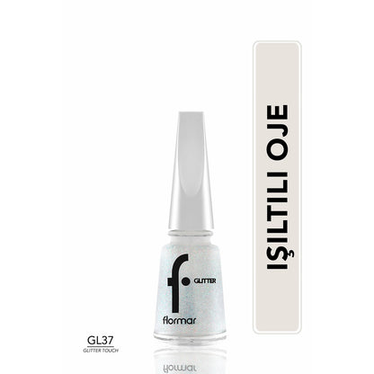 Flormar Glitter Translucent Glitter Nail Polish GL07 Sapphire Shine