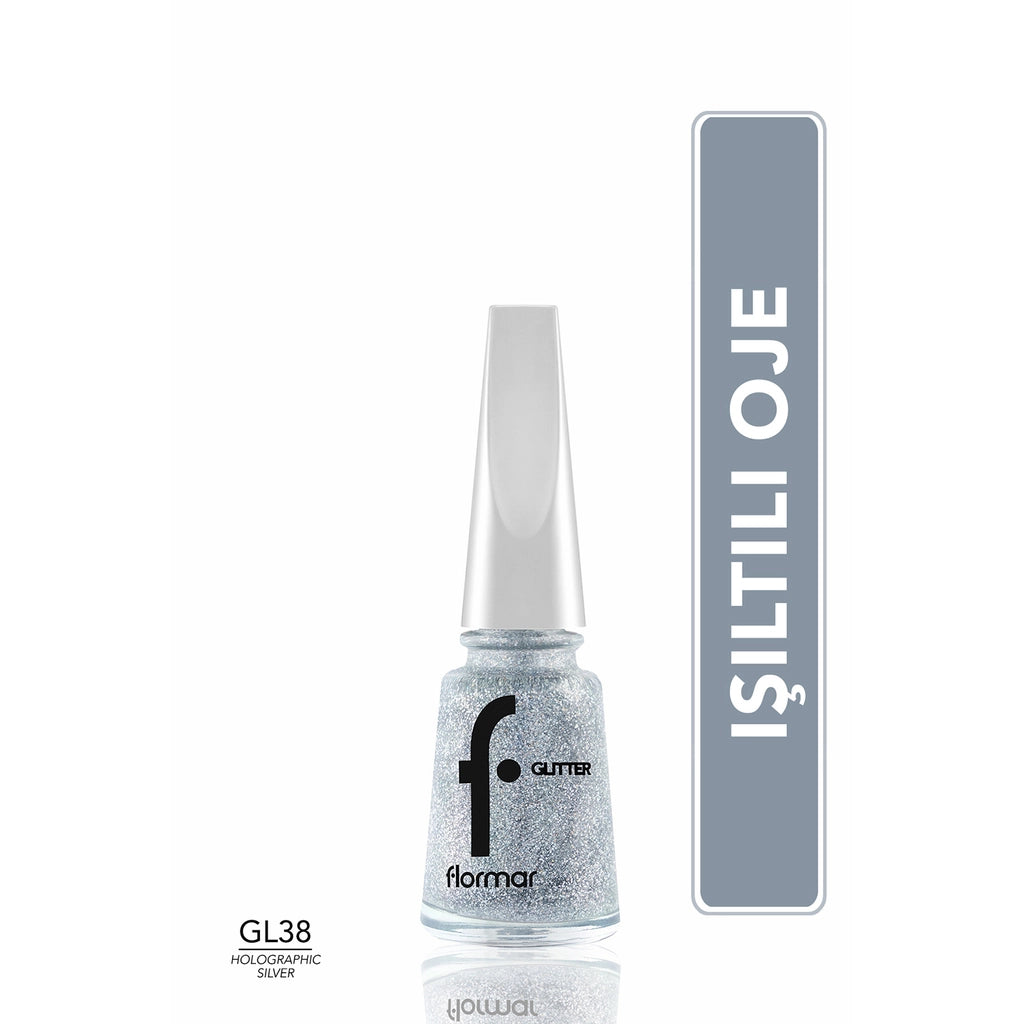 Flormar Glitter Translucent Glitter Nail Polish GL36 Blackstar