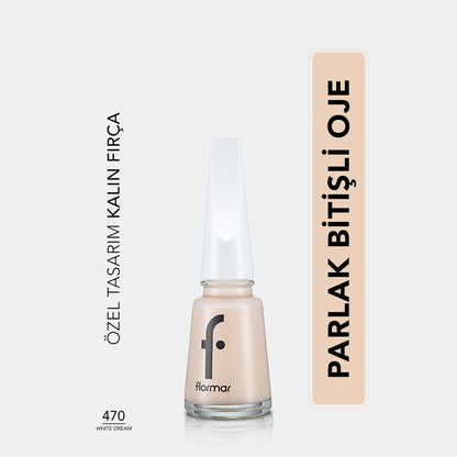 Flormar Nail Enamel Intensely Pigmented Nail Polish 310 Snow White