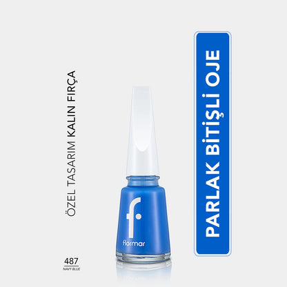 Flormar Nail Enamel Intensely Pigmented Nail Polish 313 Black Minimalism